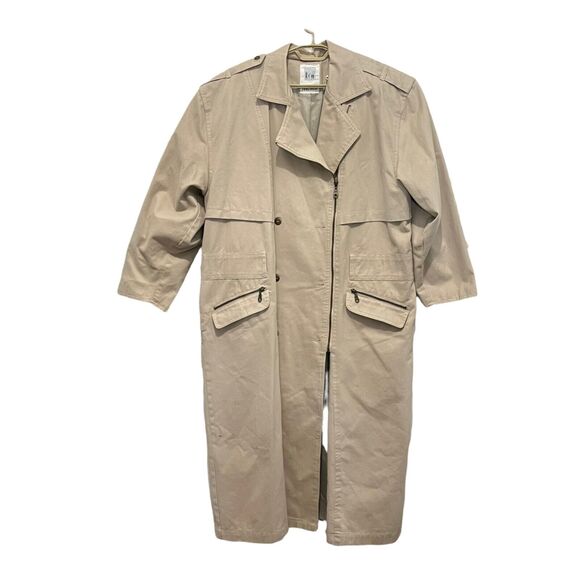 Trench Coat Military Style Beige Tan 1980s Oversize Together Spiegel Women 14